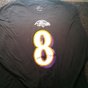 Baltimore Ravens Lamar Jackson LS tee shirt men xxl.